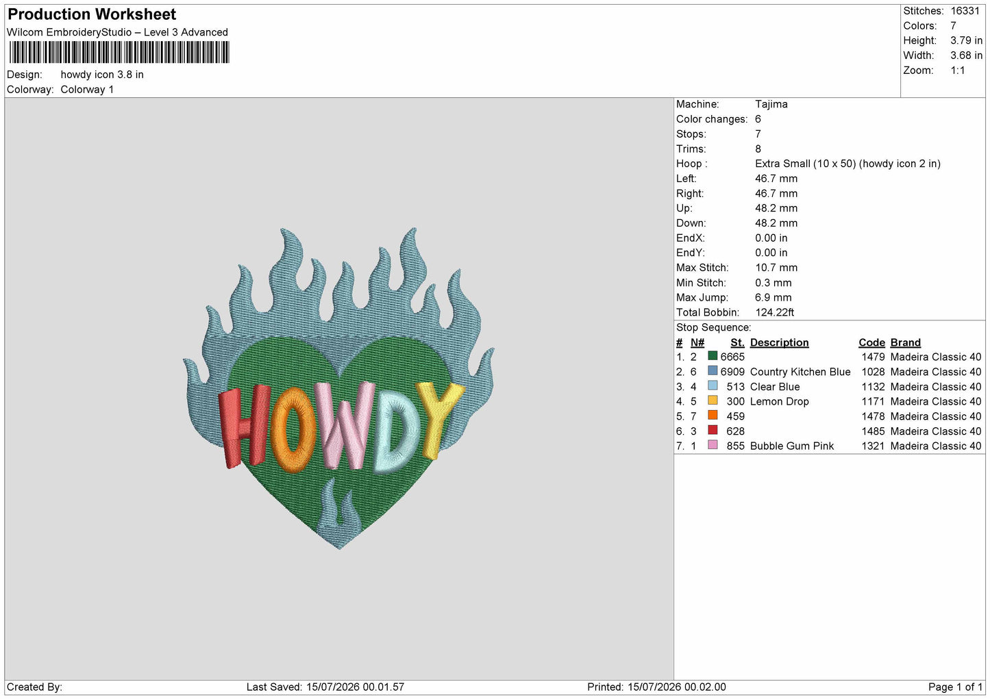Heart Icon Embroidery Machine Design File 6 sizes