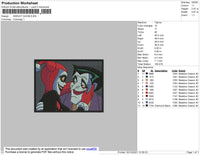 Harley Quinn Embroidery File 4 size