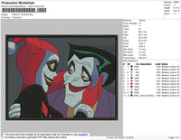 Harley Quinn Embroidery File 4 size