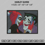 Harley Quinn Embroidery File 4 size