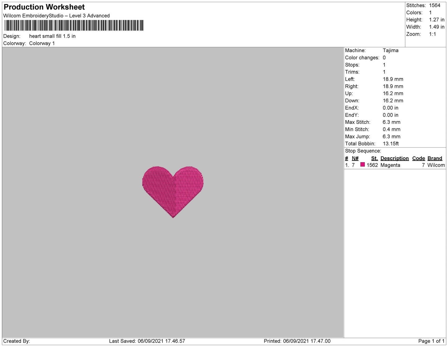 Heart Small Fill Embroidery File 5 size