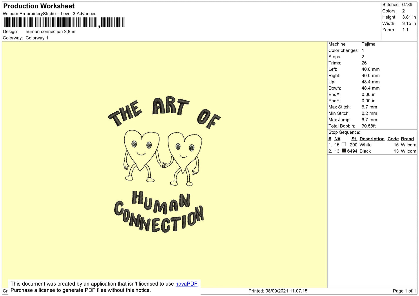 Human Connection Embroidery File 4 size
