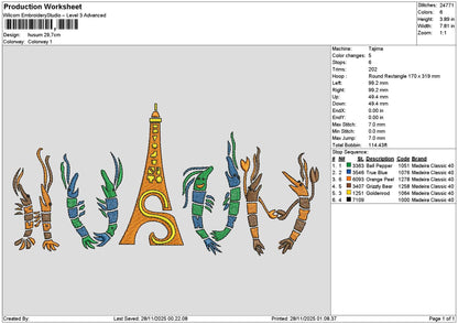 Husumtext Embroidery File 6 sizes