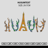 Husumtext Embroidery File 6 sizes