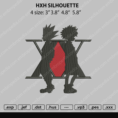 HXH Silhouette Embroidery File 4 size