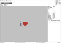 I Heart Embroidery File 6 sizes
