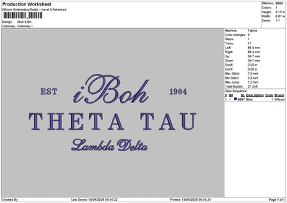 Ibohtext Embroidery File sizes