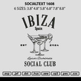 Socialtext 1608 Embroidery File 6 sizes