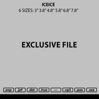 Iceice Embroidery File 6 sizes