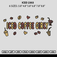 Iced 2303 Embroidery File 6 sizes