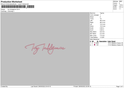 Icy Indulgence Embroidery File 4 size