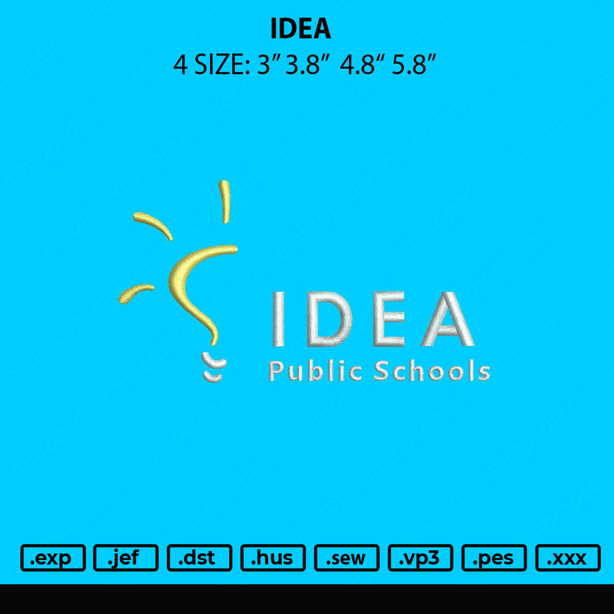 Idea Embroidery File 4 size