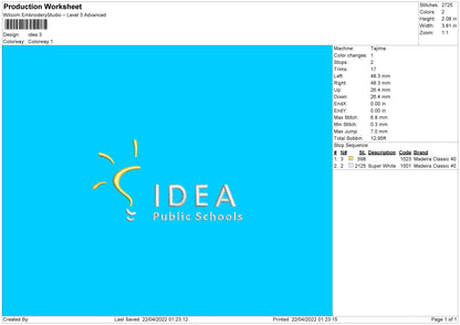 Idea Embroidery File 4 size