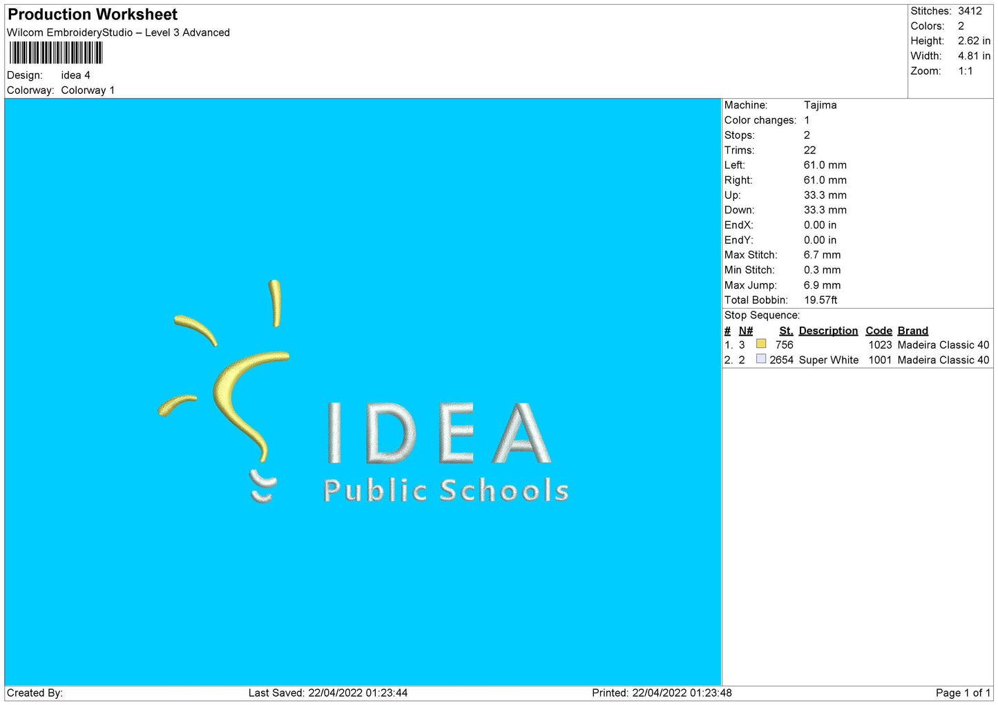 Idea Embroidery File 4 size