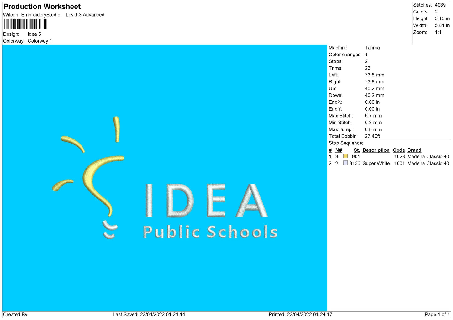 Idea Embroidery File 4 size