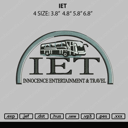Iet Embroidery File 4 size