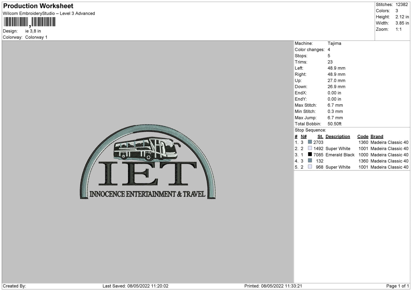 Iet Embroidery File 4 size