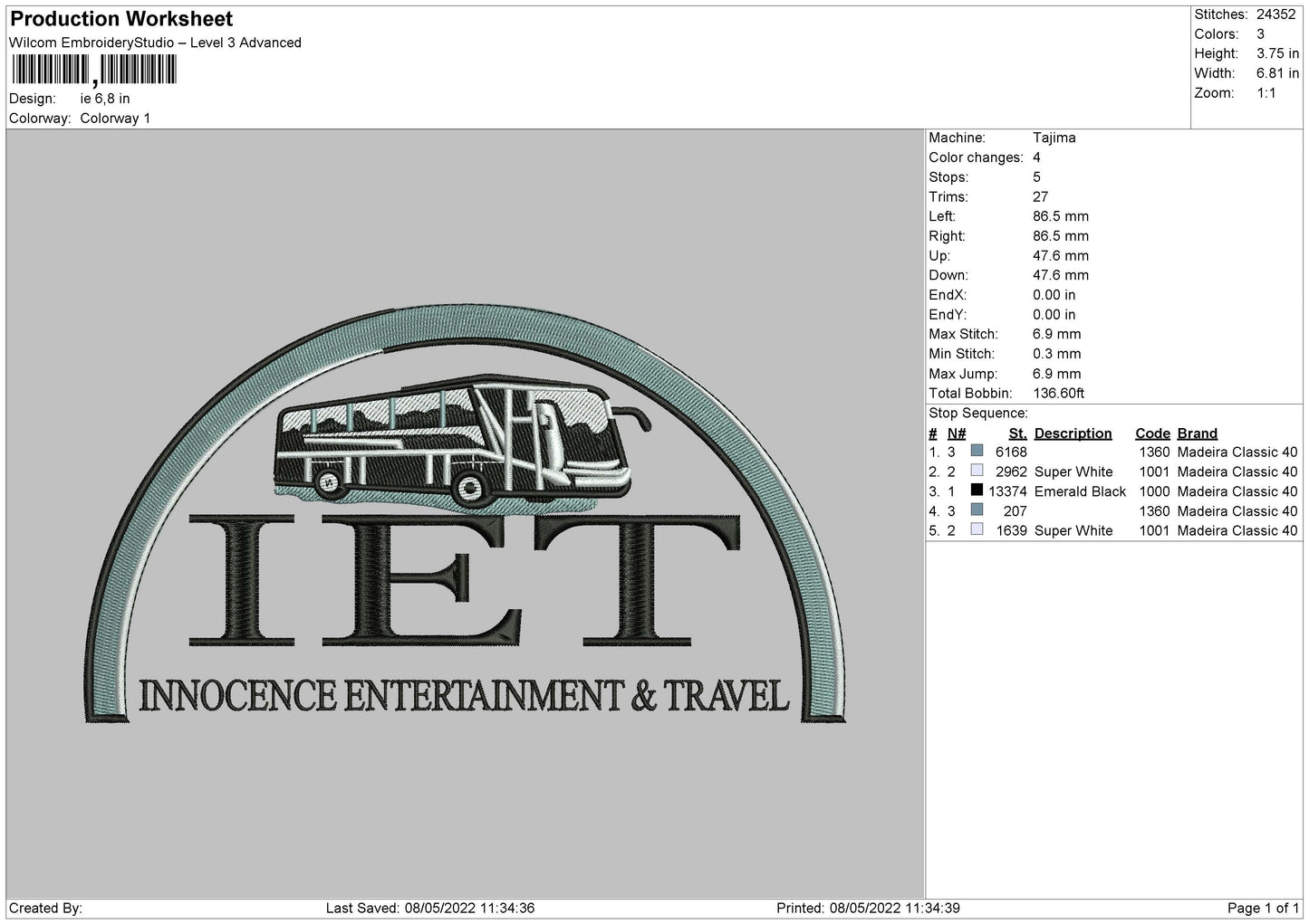 Iet Embroidery File 4 size