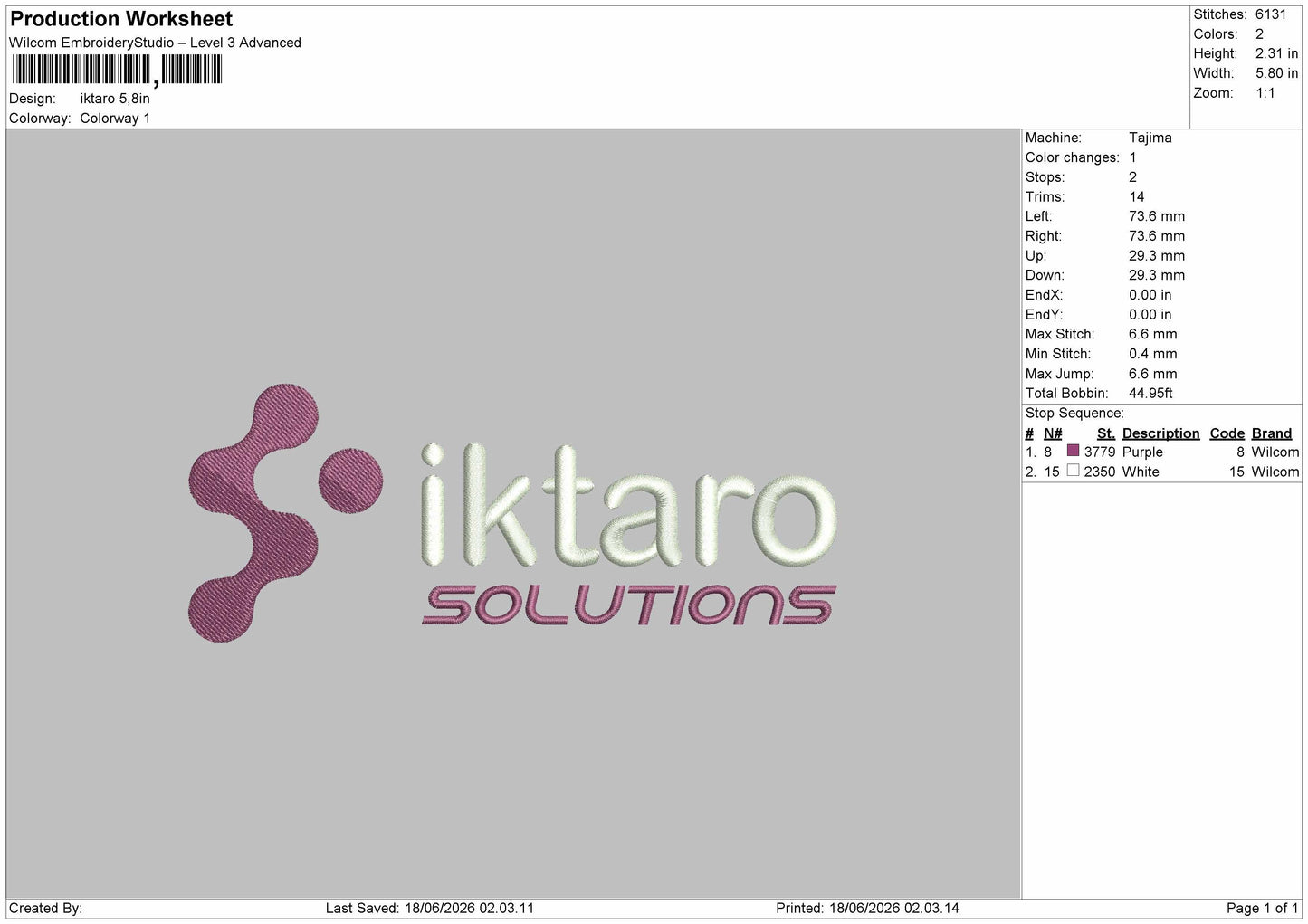 Iktarotext Embroidery Machine Design 2 Files