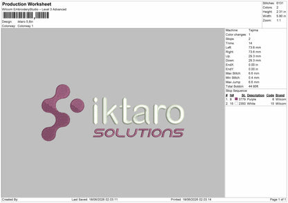 Iktarotext Embroidery Machine Design 2 Files