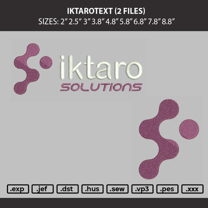 Iktarotext Embroidery Machine Design 2 Files