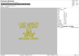 Whiskeytext Embroidery File 6 sizes