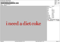 Coketext 02 Embroidery File 6 sizes