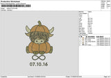 Cow 0710 Embroidery File 6 sizes
