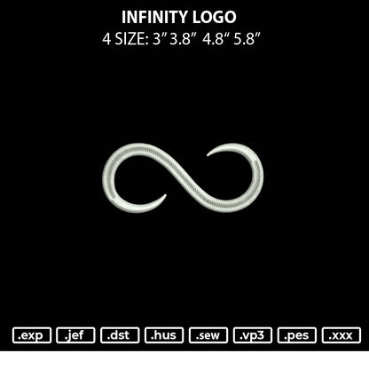 Infinity Logo Embroidery File 4 sizes