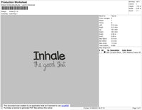Starsmile Inhale Exhale Embroidery File 3 size 3 File