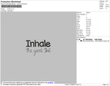 Starsmile Inhale Exhale Embroidery File 3 size 3 File