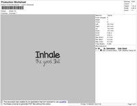 Starsmile Inhale Exhale Embroidery File 3 size 3 File