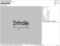 Starsmile Inhale Exhale Embroidery File 3 size 3 File