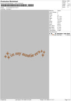 Auntie Txt V3 Embroidery File 6 sizes