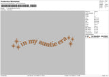 Auntie Txt V3 Embroidery File 6 sizes