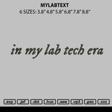 Mylabtext Embroidery File 6 sizes