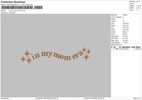 Mom text V3 Embroidery File 6 sizes