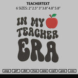 Teachertext Embroidery File 6 sizes