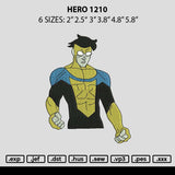 Hero 1210 Embroidery File 6 sizes