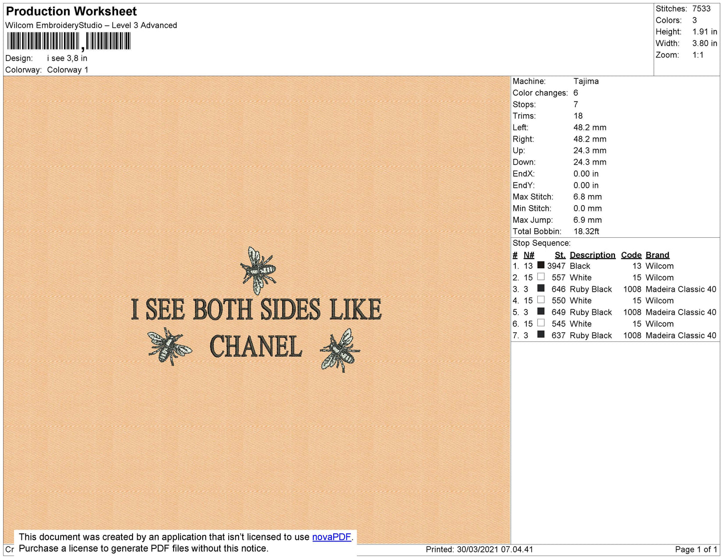 I See Quotes Embroidery File 4 size
