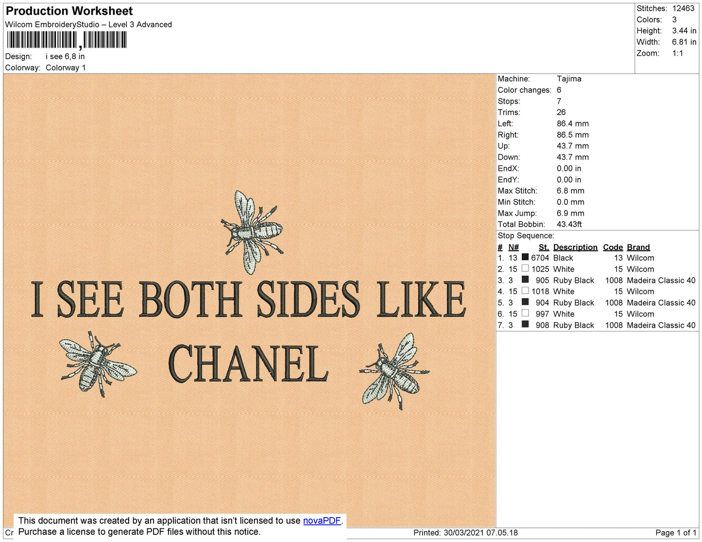 I See Quotes Embroidery File 4 size