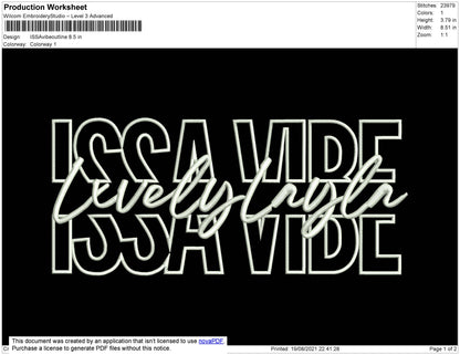 IssaVibe Outline Embroidery File 4 size