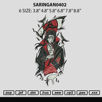 Saringan0402 Embroidery File 6 sizes