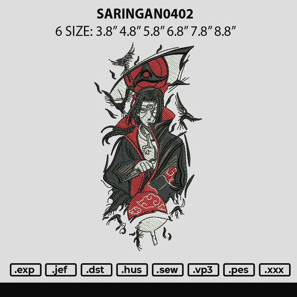 Saringan0402 Embroidery File 6 sizes