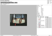 Itachi Rectangle V5 Embroidery File 4 size