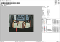 Itachi Rectangle V5 Embroidery File 4 size