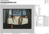 Itachi Rectangle V5 Embroidery File 4 size