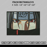 Itachi Rectangle V5 Embroidery File 4 size