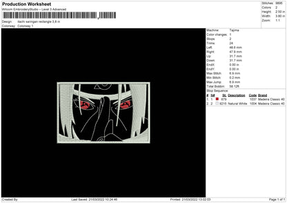 Itachi Saringan Rectangle Embroidery File 4 size