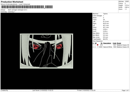Itachi Saringan Rectangle Embroidery File 4 size